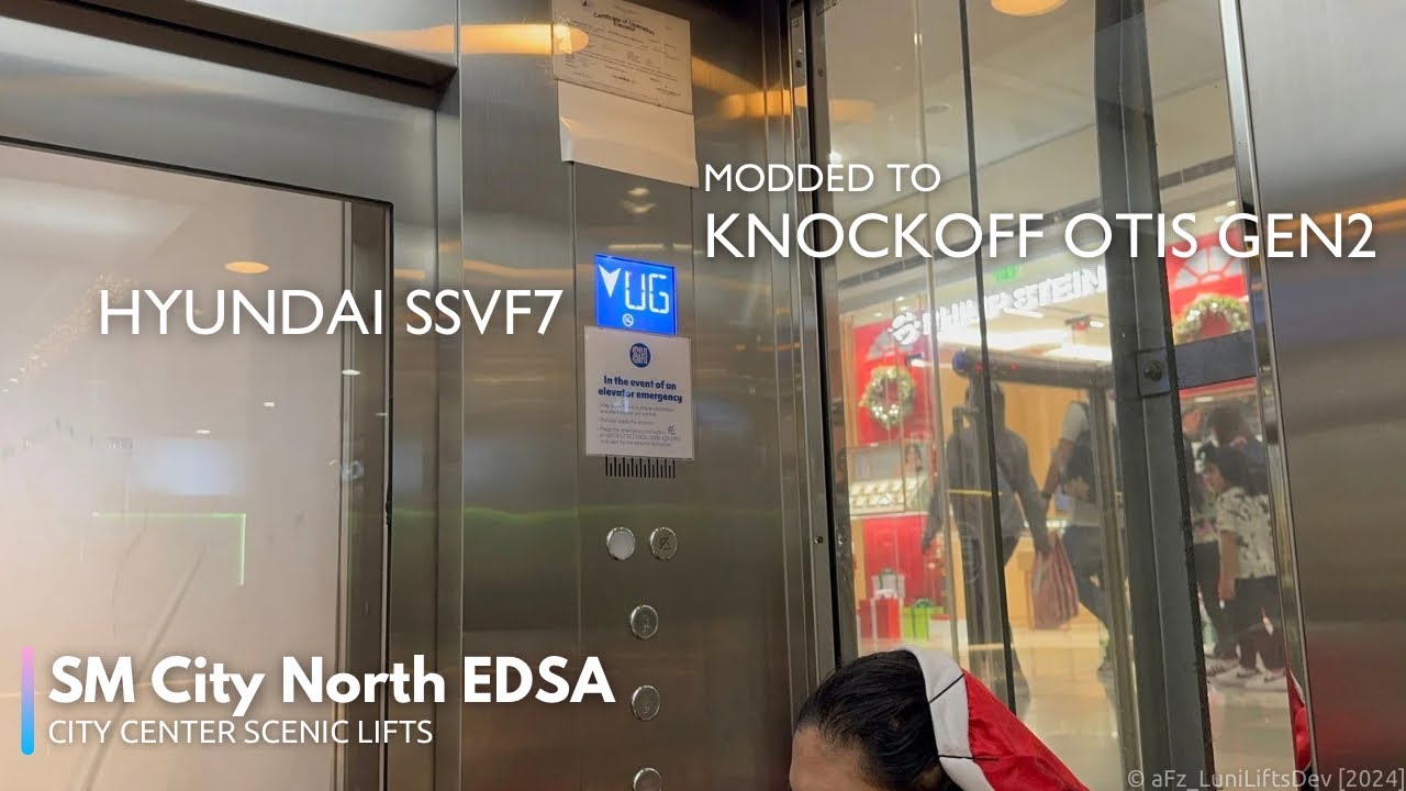 Hyundai SSVF7 (mod by Unknown Knockoff OTIS Gen2) @ SM City North EDSA [City Center Scenic Lifts]