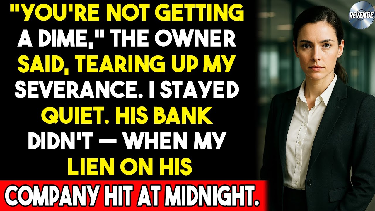 Он разорвал моё выходное пособие. В полночь его банк разорил его компанию.