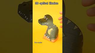 3D Optical Illusion Dinosaur