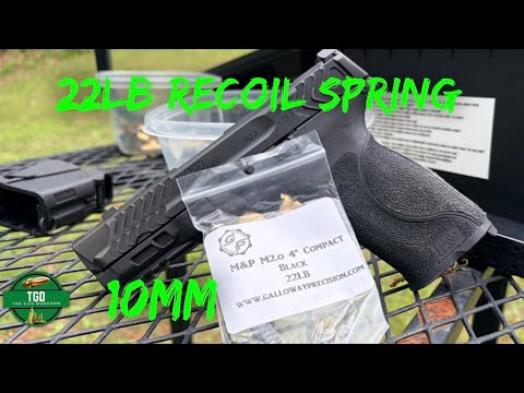 Galloway Precision 22lb Recoil Spring In M&P 10mm Carry Comp | Hot and Light Loads Tested 