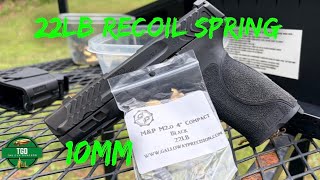 Galloway Precision 22lb Recoil Spring In M&P 10mm Carry Comp | Hot and Light Loads Tested 
