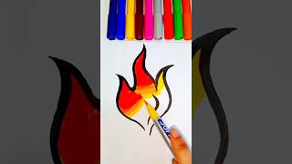 painting tutorial।। how to colour fire #shorts  #satisfying #creativeart #clouring #fire Painting Tutorial How To Colour Fire Creativeart Satisfying Shorts Youtubeshorts Fire