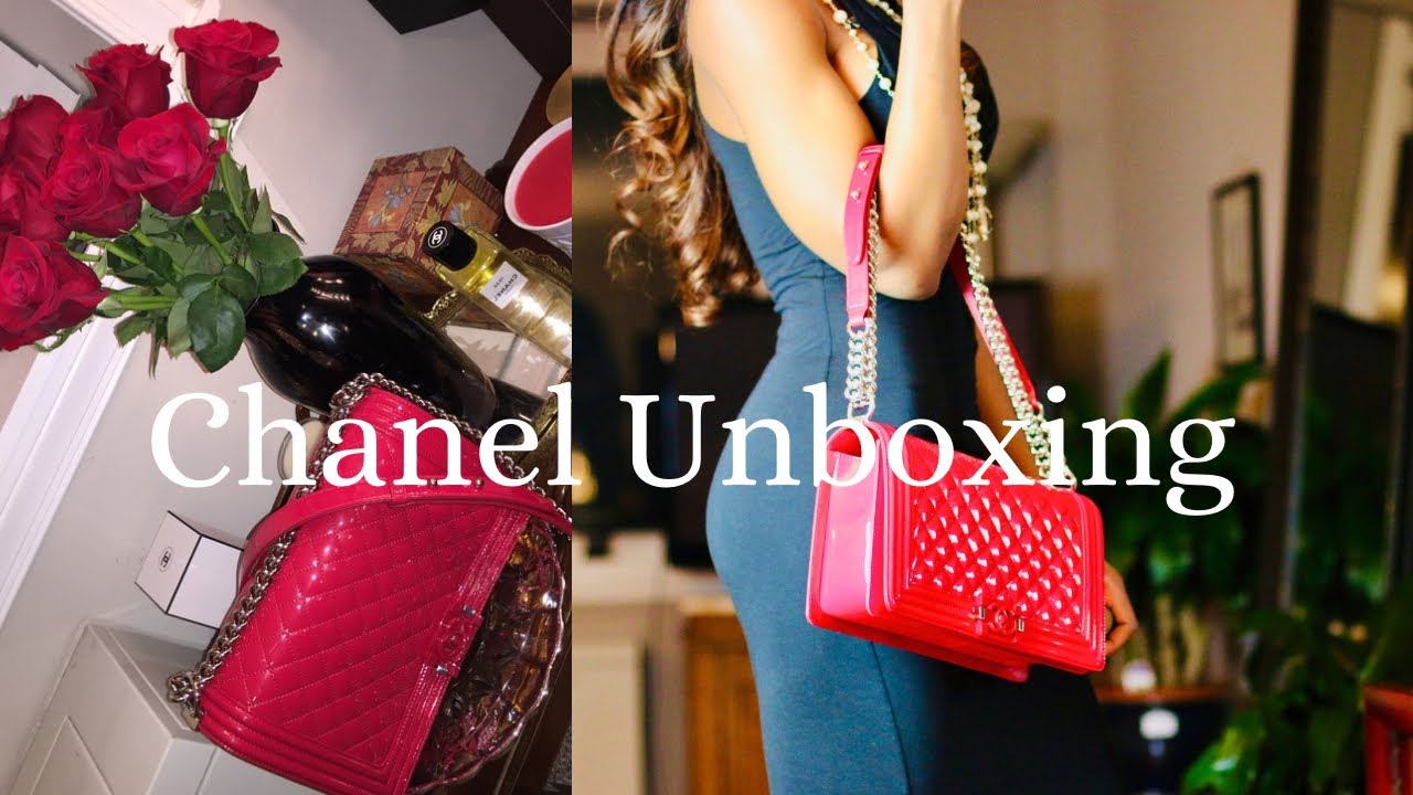 patent leather chanel boy bag