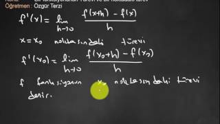 Türev Fonksiyonu Ve Bir Noktadaki Türev 6.Bölüm