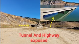 Very Low Water Reveals Tunnels And Highway, Shasta Lake Late October 2022