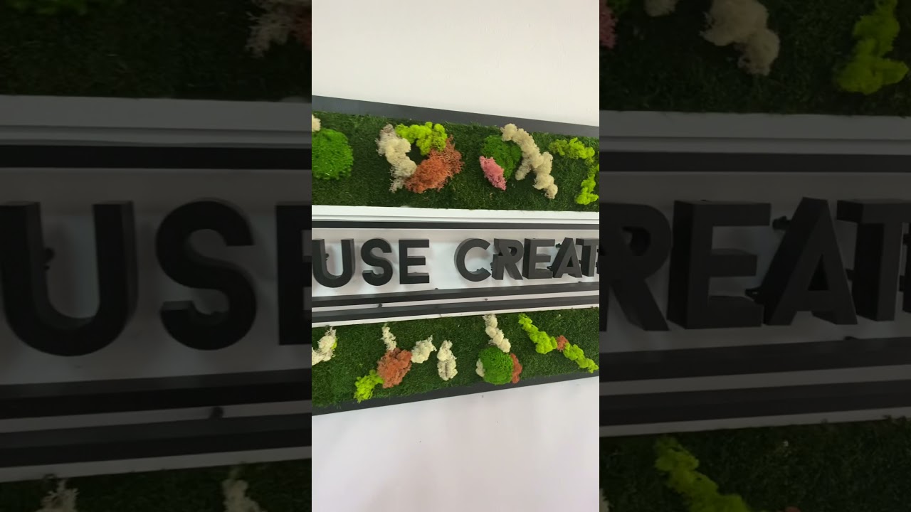 Custom Real Moss, Reception Logo, Moss Wall Art Logo, Wall Green Garden, Moss Decor,  Moss Logo Sign