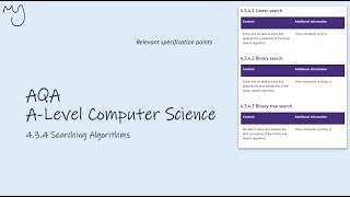 A-level Computer Science Searching Algorithms