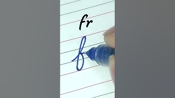 How to write small letter fr | Cursive writing a to z #cursivewriting #handwriting  #shorts