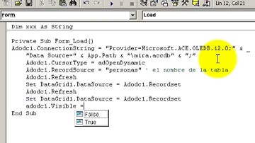 base datos en visual basic 6 0 con acces 2007 buscar método 2