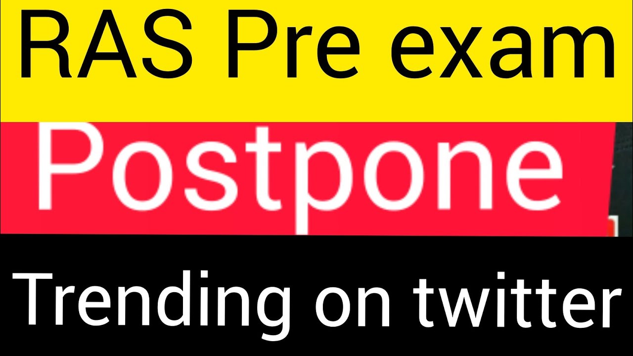 postpone ras pre exam 2021 on twitter hashtag trending | rpsc ras pre exam date | fsc job section