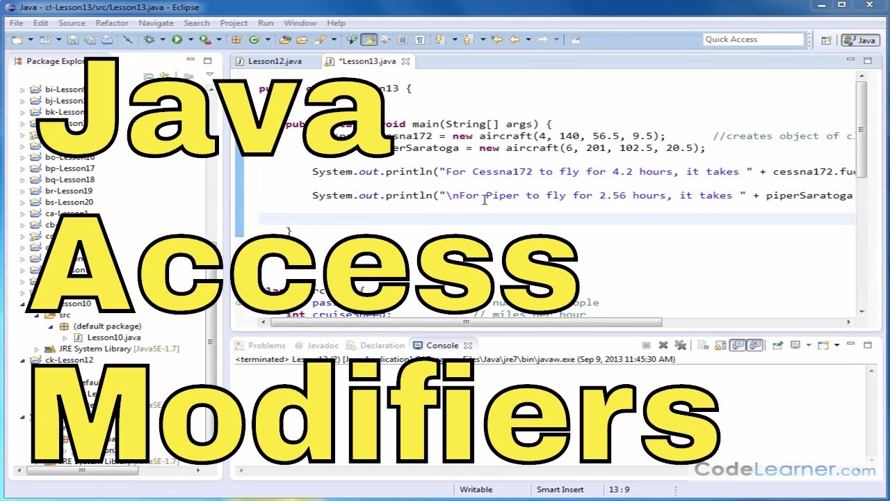 Java Tutorial 13 Public And Private Access Modifiers Youtube
