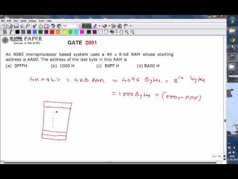 GATE 2001 ECE Last byte address of 4KB RAM starting location at AA00H