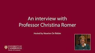 Interview with Professor Christina Romer