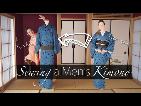 How to Sew a Men&rsquo;s Kimono // How to Turn a Women&rsquo;s Kimono into a Men&rsquo;s Kimono