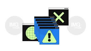 System error alert popups 2D onboarding ui animation