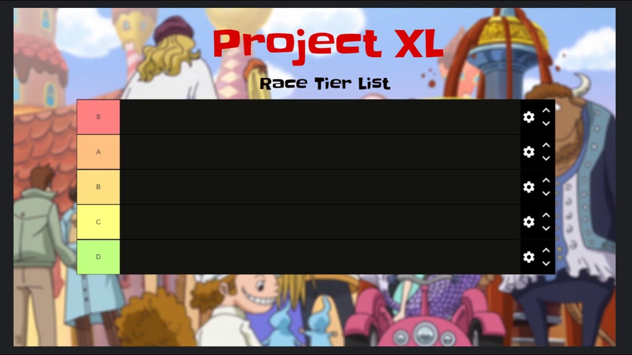 Project Xl Race Tier List Roblox Youtube - project xl roblox wiki