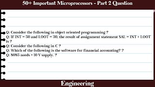 MCQ Questions Microprocessors - Part 2 with Answers