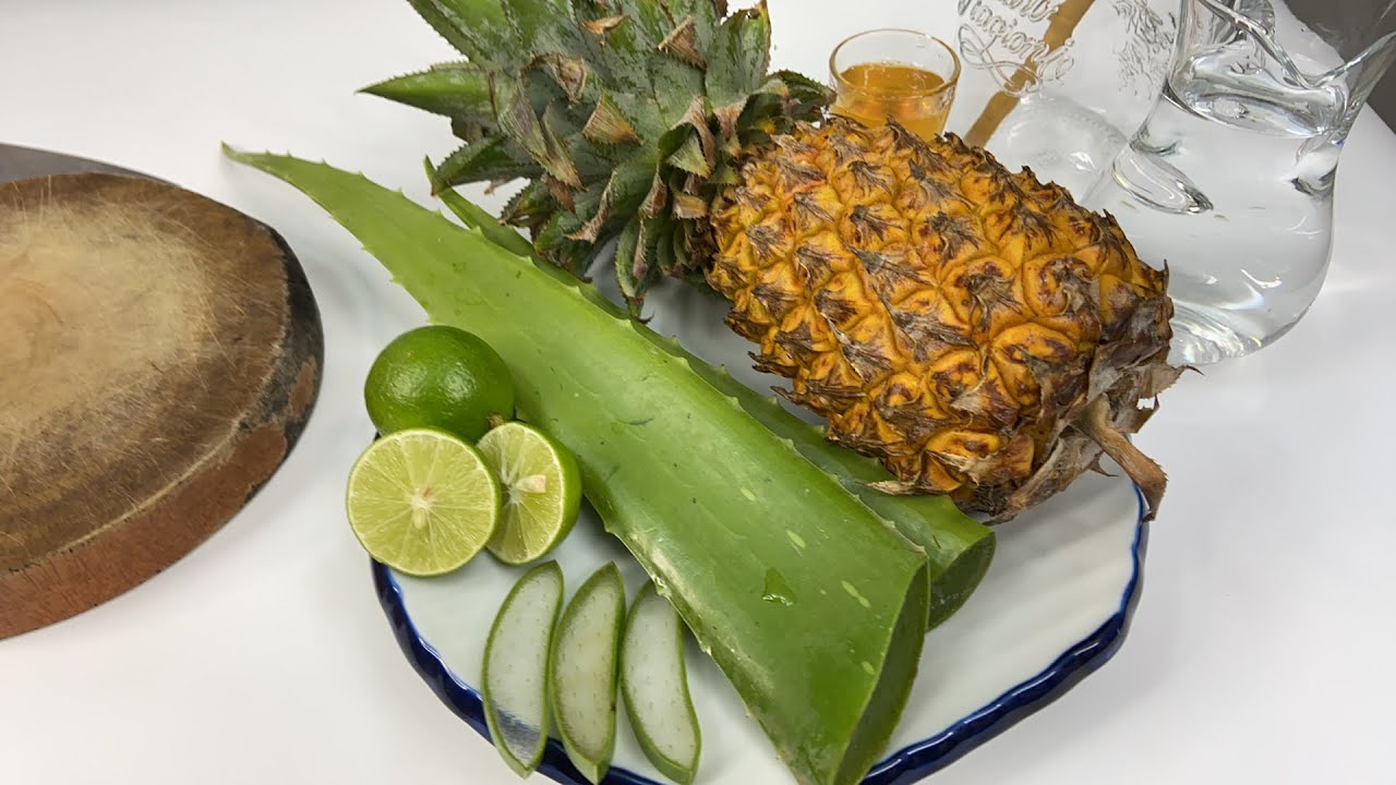 How To Make Aloe Vera Pineapple Juice Home Cooking Lifestyle YouTube