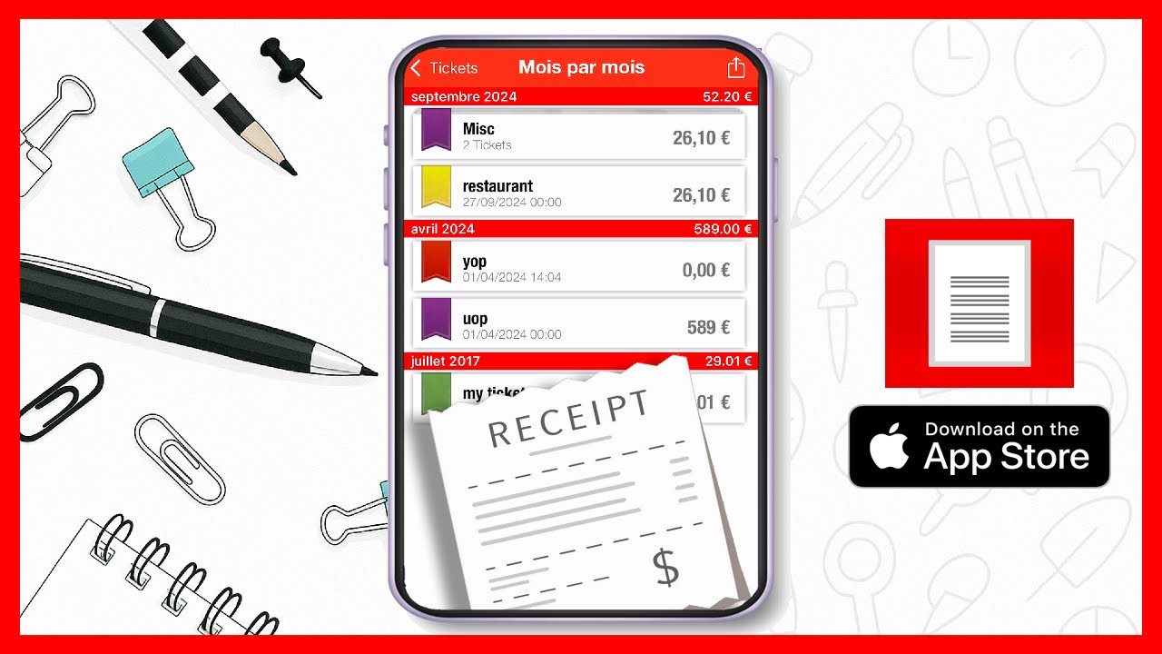 App gestion des tickets de caisse - ScanTicket