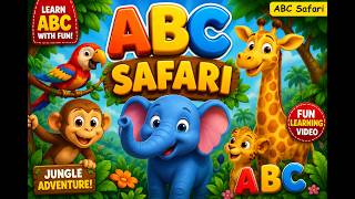 Fun ABC Learning for Kids 🌈 | Safari Animal Cartoon Animation cartoon animation video cartoon video