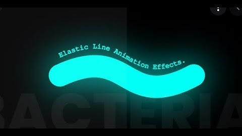 Quick SVG Elastic Line Animation Effect | SVG CSS3