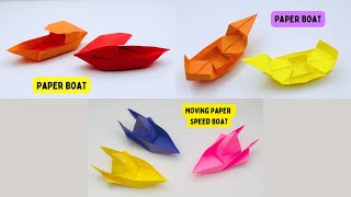 3 DIY Easy Paper Boat For Kids / Paper Boat Toy / Paper Craft Easy / KIDS crafts