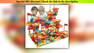 Top 77-308PCS Marble Race Run Big Block Compatible city Building Blocks Funnel Slide Blocks DIY Big