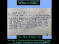 What is ISBD?