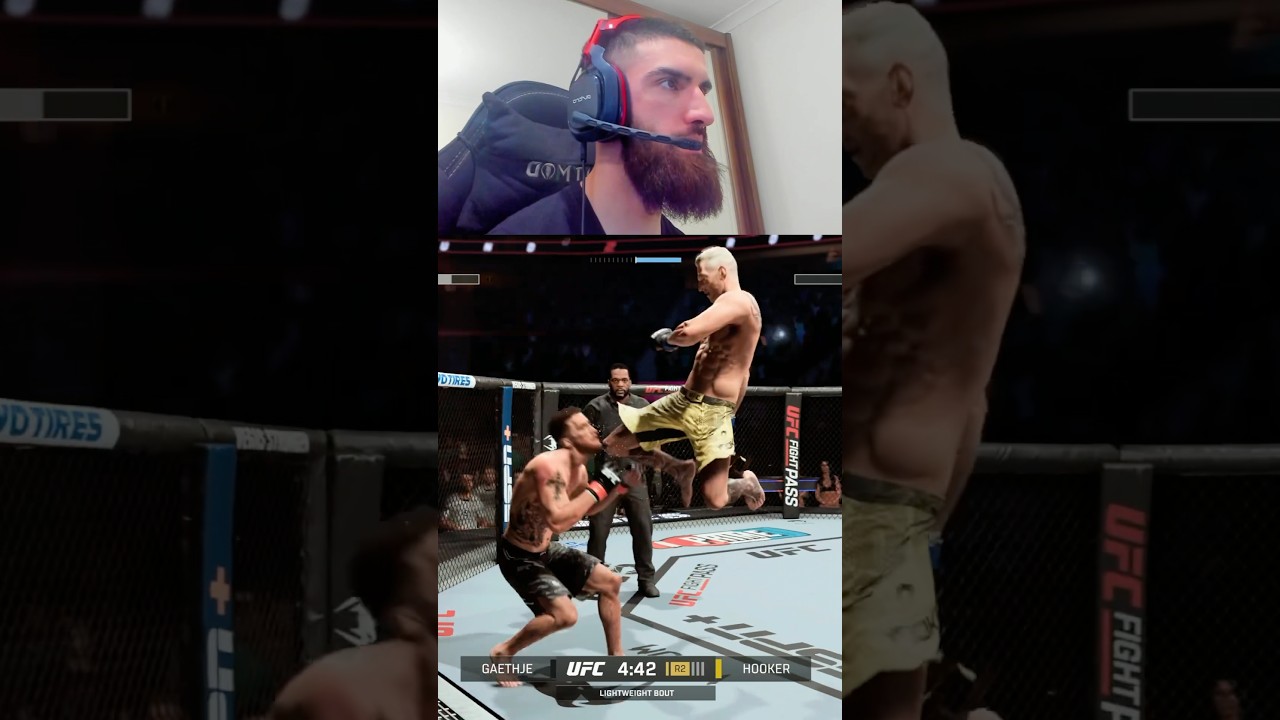 Удар ногой по ноге техническим нокаутом с Джастином Гэтжи! 