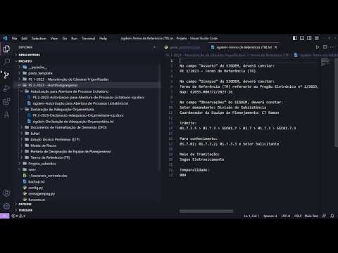Criação de processos e documentos .docx em python