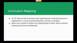 Assessment Training: Curriculum Mapping Feb 22 Part One