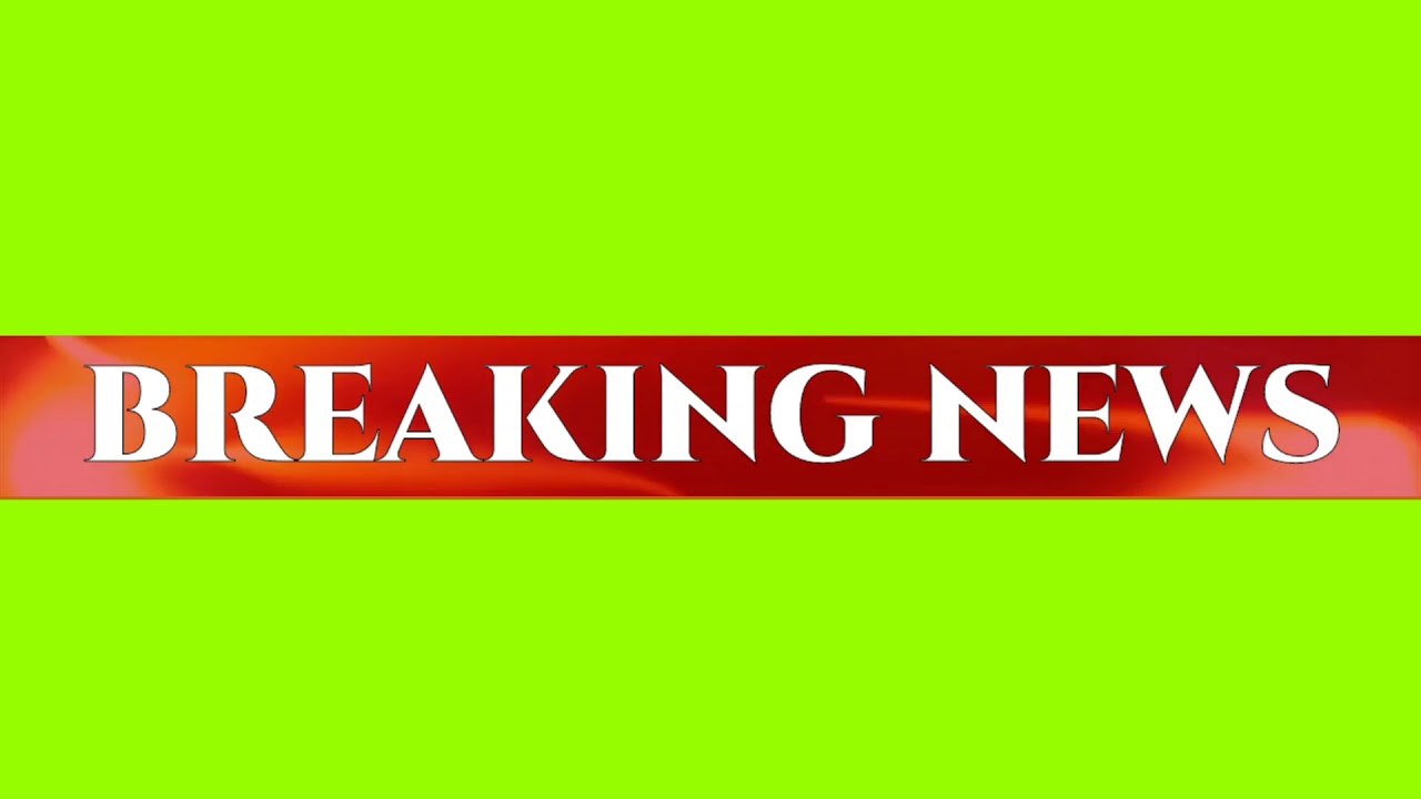 Lower third breaking news green screen