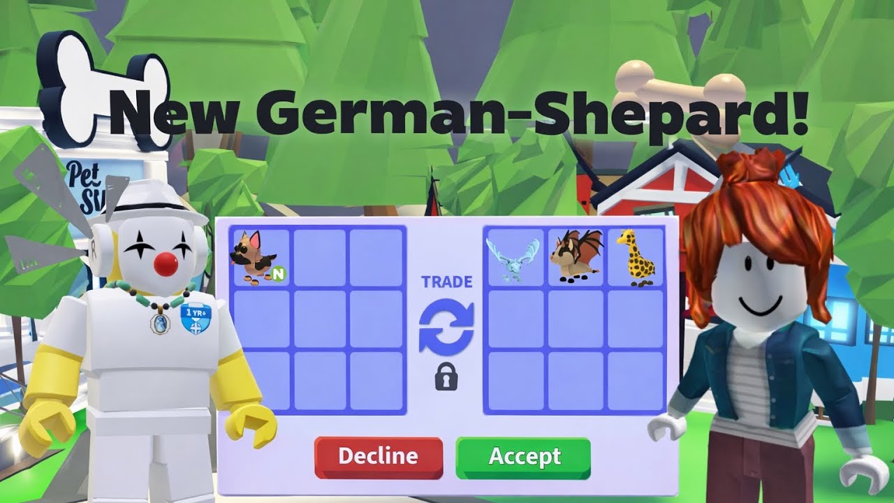 Trading The NEW￼ GERMAN ￼SHEPHERD PET IN Adopt Me!