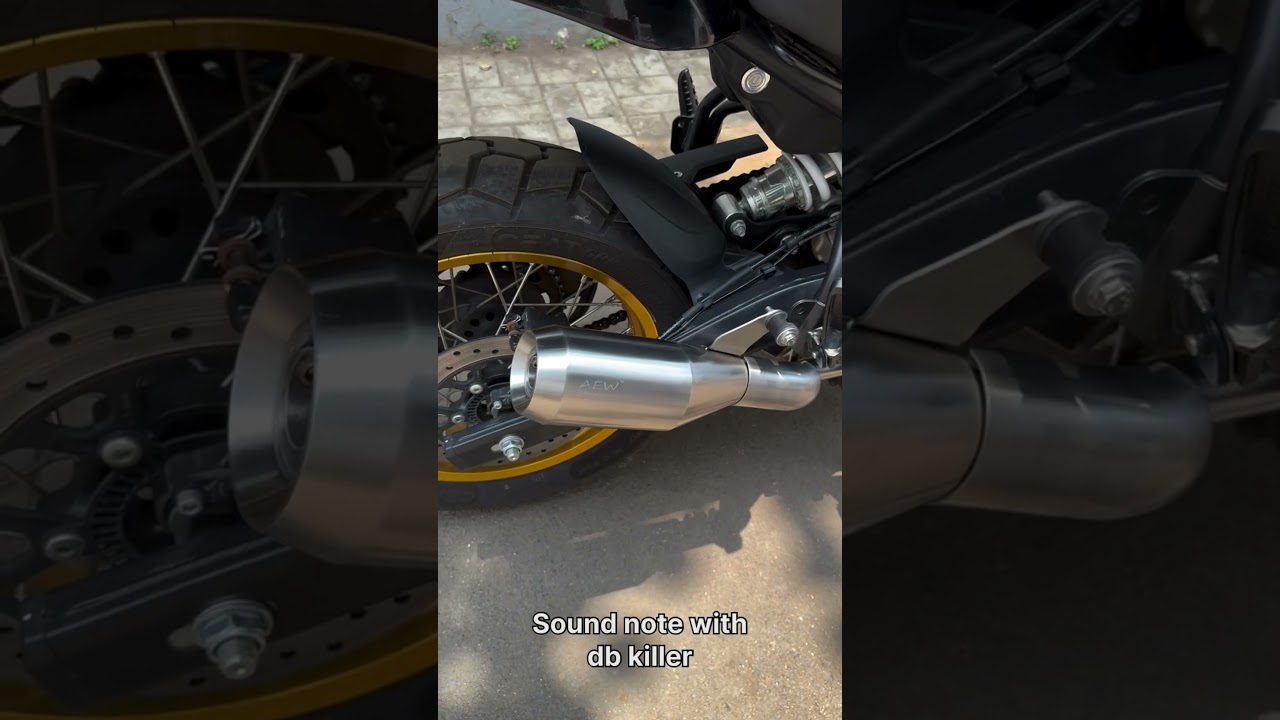 Himalayan 450 AEW exhaust with midpipe and DB killers 