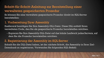 So stellen Sie eine Managed Stored Procedure ohne Visual Studio bereit