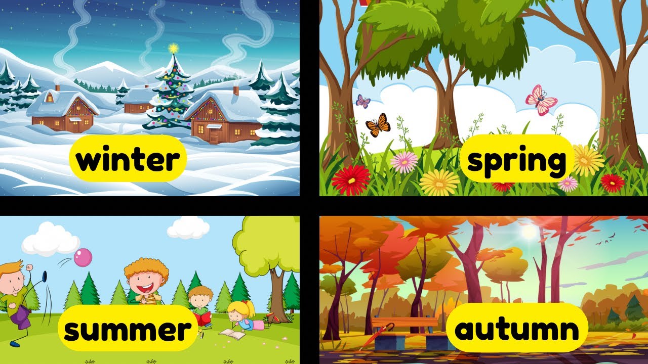 🎵Seasons Song🌼 ️| Fun Kids Song About Winter, Spring, Summer, Fall🍁🍁🌸 ...