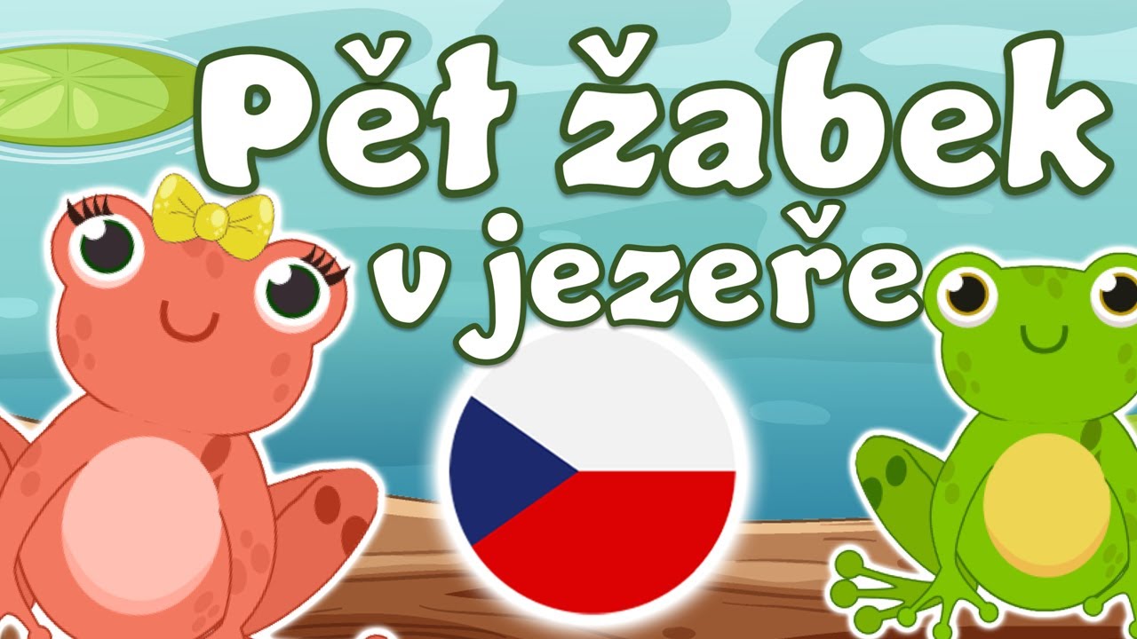 Pět žabek v jezeře | Písničky pro děti | Česky | Kreslené | Animované | Žáby | Žabka