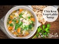 Zero Waste Chicken Vegetable Soup Recipe made with Leftover Chicken Carcass in my Instant Pot