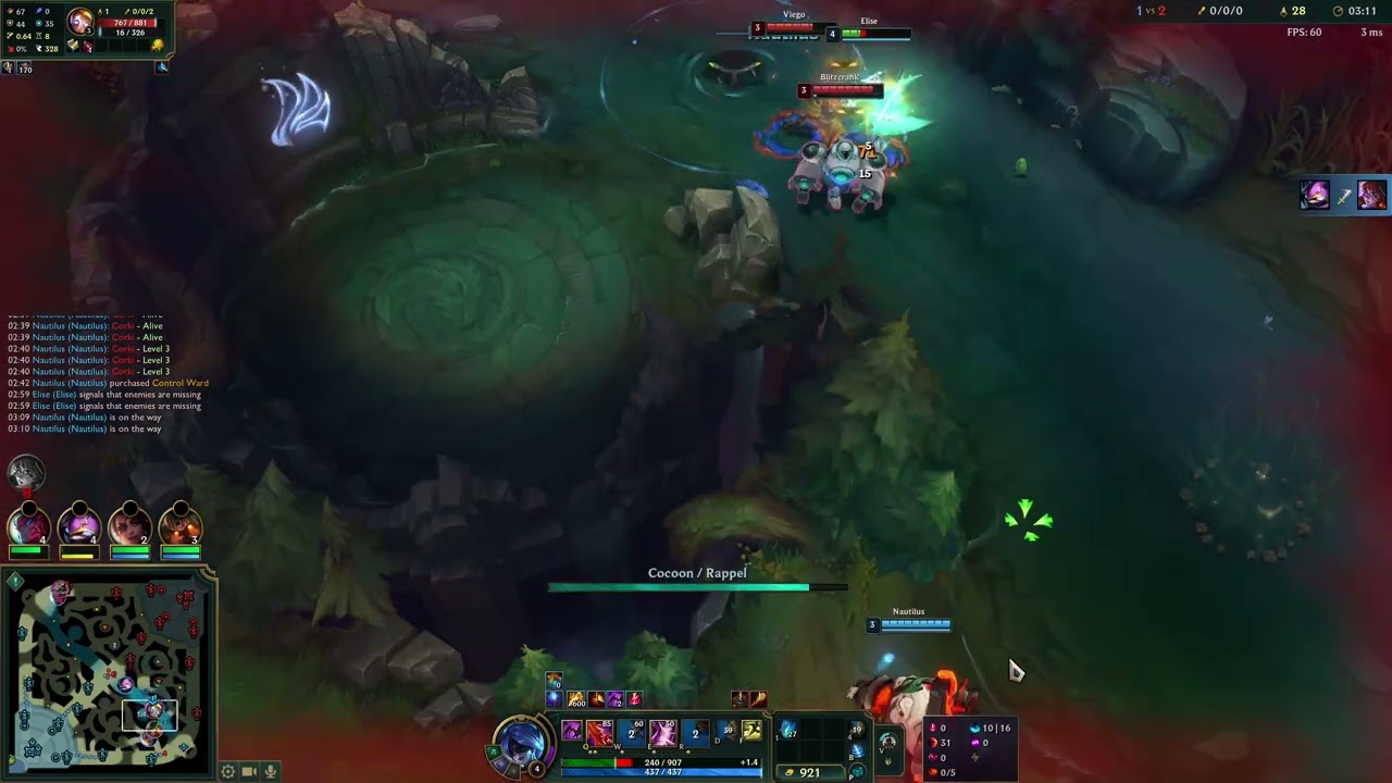 [롤] =엘리스= 대체 나서스상대로 요네를 왜픽한거야?? 강제로 정글차이를 내줘도 라이너들이 못따라온다;;