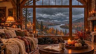 Autumn Afternoon in Muskoka, Ontario 🍂 Cozy Luxury Home Ambience | Rain, Candles & Coffee screenshot 5