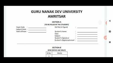 Important instruction of Final year exam (GNDU )