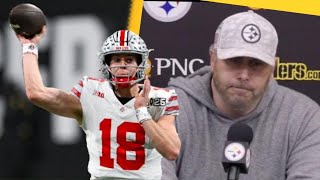 Steelers Arthur Smith Really Impressed + Excited for QB Will Howard from Ohio State