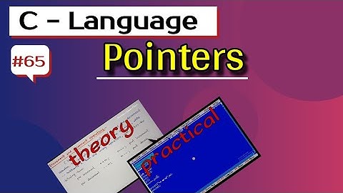 Pointers in c language | complete lecture in one video