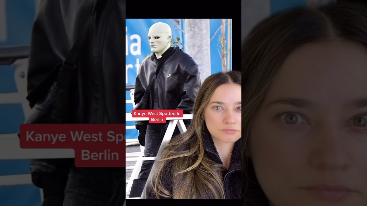 Kanye West Spotted In BIZARRE HULK MASK In Berlin!
