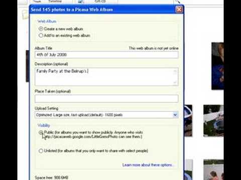 How to create a photo web album or gallery using Picasa