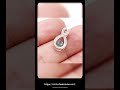 Blue Cubic Zirconia Sterling Silver Necklace