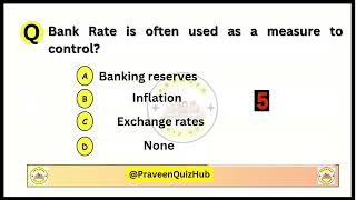 GK Questions and Answers on Bank Rate | Economics GK Questions #gkquiz #topgk #gkindia #gk #quiz screenshot 5