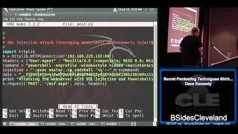 0 Secret Pentesting Technigues Shhh...Dave Kennedy