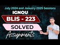 IGNOU Solved Assignment BLI-223 : Organising and Managing Information #ignou #assignment #blis #223