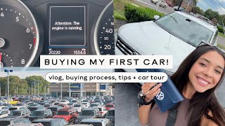 BUYING A CAR | vlog + process and tips!